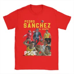 Pedro Sanchez Spain PSOE Men's 100%Cotton shirt Oversize graphics shirts Summer round neck Short Sleeve Women Streetwear Tshirt