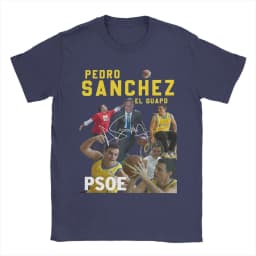 Pedro Sanchez Spain PSOE Men's 100%Cotton shirt Oversize graphics shirts Summer round neck Short Sleeve Women Streetwear Tshirt
