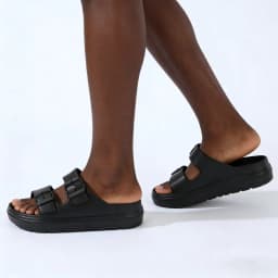 Men's High-End Thick-Soled Slippers, Women's New Summer Style Outdoor Sandals with Double Straps, Non-Slip, Breathable, Soft-Soled Beach Shoes