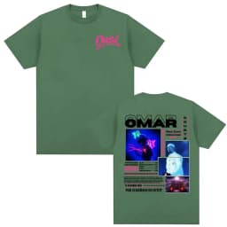 Omar Courtz Por Si Manana No Estoy 2026 Tour T-shirts Men Women Fashion Hip Hop Streetwear T Shirts Casual O-Neck Cotton T-shirt