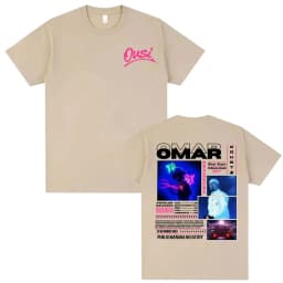 Omar Courtz Por Si Manana No Estoy 2026 Tour T-shirts Men Women Fashion Hip Hop Streetwear T Shirts Casual O-Neck Cotton T-shirt