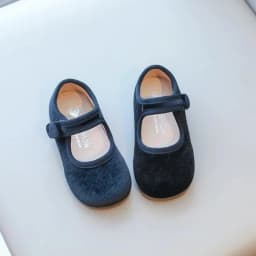 Spring Summer Shoes for Girls Dopamine Color Velvet Mary Jane Shoes Child Soft Sole Elastic Band Ballet Flats Kids Casual Shoes