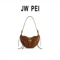 2026JW PEI Luxury Designer Women Shoulder Bag Large Capacity Fashion Leather Crossbody Bag Retro Motorcycle Style Handbag