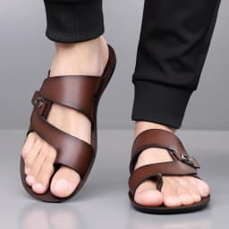 Summer Men Sandals Open Toe Flat Mens Casual Shoes Outdoor Walking Sandals for Men Beach Shoes Sandalias Hombre Men Slippers