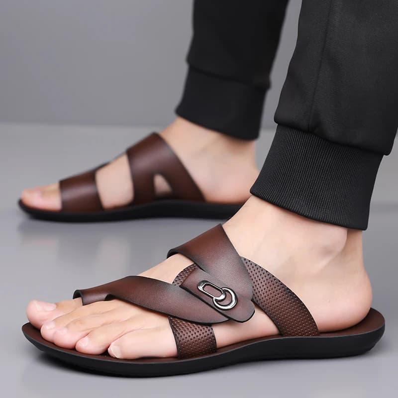 Summer Men Sandals Open Toe Flat Mens Casual Shoes Outdoor Walking Sandals for Men Beach Shoes Sandalias Hombre Men Slippers