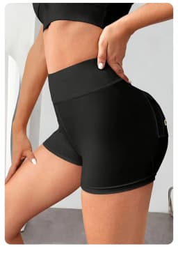 Women High Waist Cargo Yoga Shorts, Butt Lifting Multi Pocket Workout Shorts High Stretchy Shorts for Gym Fitness Running Wear