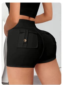 Women High Waist Cargo Yoga Shorts, Butt Lifting Multi Pocket Workout Shorts High Stretchy Shorts for Gym Fitness Running Wear