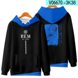 3D Re Zero Cosplay Hoodie Anime Emiria Print Sweatshirt Rem and Ram Tracksuit Men Women Streetwear Clothes