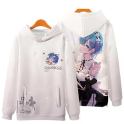 3D Re Zero Cosplay Hoodie Anime Emiria Print Sweatshirt Rem and Ram Tracksuit Men Women Streetwear Clothes