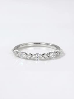 925 Sterling Silver Elegant Real Moissanite Diamond Marquise Round Ring For Women Daily Party Fashion High Quality Jewelry