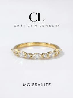 925 Sterling Silver Elegant Real Moissanite Diamond Marquise Round Ring For Women Daily Party Fashion High Quality Jewelry