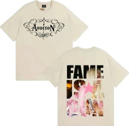 Singer Addison Rae T Shirt Hipster Men Women Gothic Music T-Shirt pure cotton Crewneck Y2K Short Sleeve Tee Shirt Hip Hop Unisex