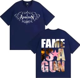 Singer Addison Rae T Shirt Hipster Men Women Gothic Music T-Shirt pure cotton Crewneck Y2K Short Sleeve Tee Shirt Hip Hop Unisex