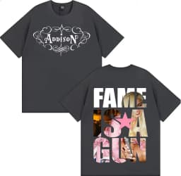 Singer Addison Rae T Shirt Hipster Men Women Gothic Music T-Shirt pure cotton Crewneck Y2K Short Sleeve Tee Shirt Hip Hop Unisex