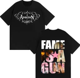 Singer Addison Rae T Shirt Hipster Men Women Gothic Music T-Shirt pure cotton Crewneck Y2K Short Sleeve Tee Shirt Hip Hop Unisex