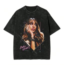 TINI STOESSEL Futtura Tour T-shirt, Hip Hop Washed Short-Sleeve Street T-shirt Singer Retro Men's and Women's Streetwear T-shirt