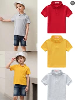 Girls and Boys Casual Classic Design Slightly Stretch POLO, Kids Clothes For Spring Summer Indoor Outdoor
