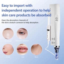 New Electric Microneedle 5 Speed Adjust Beauty Derma Pen Microneedling Skin Care Tool With 2Pcs Round Cartridge Needle 0.2mm