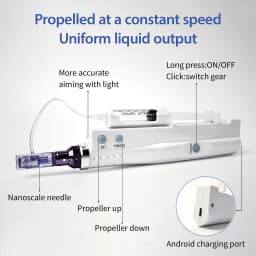 New Electric Microneedle 5 Speed Adjust Beauty Derma Pen Microneedling Skin Care Tool With 2Pcs Round Cartridge Needle 0.2mm