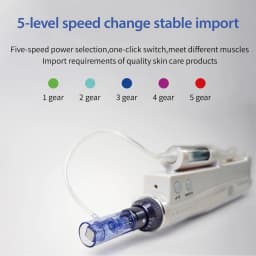 New Electric Microneedle 5 Speed Adjust Beauty Derma Pen Microneedling Skin Care Tool With 2Pcs Round Cartridge Needle 0.2mm