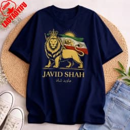 Persian Lion Shirt Javid Shah Iran Flag Tee Unisex T-Shirt Fashion Harajuku Kawaii T-shirt Women's Y2K Clothing ﻿
