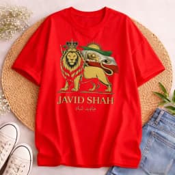 Persian Lion Shirt Javid Shah Iran Flag Tee Unisex T-Shirt Fashion Harajuku Kawaii T-shirt Women's Y2K Clothing ﻿