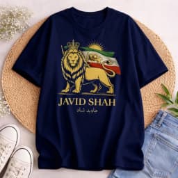 Persian Lion Shirt Javid Shah Iran Flag Tee Unisex T-Shirt Fashion Harajuku Kawaii T-shirt Women's Y2K Clothing ﻿