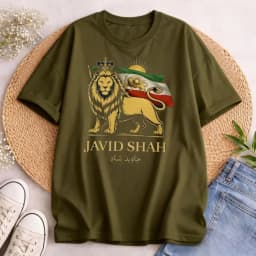 Persian Lion Shirt Javid Shah Iran Flag Tee Unisex T-Shirt Fashion Harajuku Kawaii T-shirt Women's Y2K Clothing ﻿