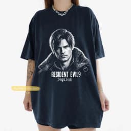 2026 Summer Women's Vintage Resident Evil Requiem T-Shirt Cotton and Breathable Short Sleeve Streetwear Oversized Loose Casual