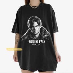 2026 Summer Women's Vintage Resident Evil Requiem T-Shirt Cotton and Breathable Short Sleeve Streetwear Oversized Loose Casual