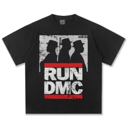 RUN DMC Raising Hell Graphic T-Shirt Unisex Oversized Hip Hop Group Casual Cotton Short Sleeve Retro Streetwear For Daily