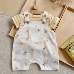 Infant Cartoon Lemon BABY Romper Short Sleeve for Boys Girls Overall One Piece Cute Newborn Outfit Summer 0-3Y