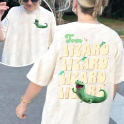2Sided Retro Hoppers Tom Lizard Shirt Animated Film Character Tee Cute Animal Lover Gift Kawaii Women Clothes Trend Cotton Tops