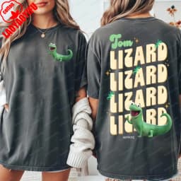 2Sided Retro Hoppers Tom Lizard Shirt Animated Film Character Tee Cute Animal Lover Gift Kawaii Women Clothes Trend Cotton Tops