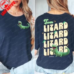 2Sided Retro Hoppers Tom Lizard Shirt Animated Film Character Tee Cute Animal Lover Gift Kawaii Women Clothes Trend Cotton Tops