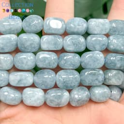 8x12mm Natural Aquamarine Chalcedony Irregular Loose Spacer Beads For Jewelry Making DIY Bracelets Necklace Accessories 15''