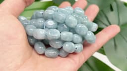 8x12mm Natural Aquamarine Chalcedony Irregular Loose Spacer Beads For Jewelry Making DIY Bracelets Necklace Accessories 15''