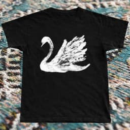 Rabbit Baby Short Sleeve Top Gothic Street T-shirt Women's Leisure Basic T-shirt Casual Print Letter Top Girls' Gothic EMO 90s