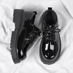 Men's Thick-Sole Casual Leather Shoes Four Seasons Fashion Soft-Sole Outdoor Walking Shoes Dress Business Gathering Leather Shoe