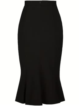 Women Wear to Work Pencil Skirts for Women Elastic High Waist Botton Knee Length Bodycon Mermaid Skirt