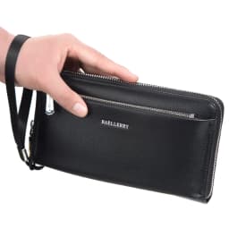 Baellerry New Men's Long Wallet, Portable Wrist Bag, Large Capacity Storage Bag, Perfect Gift for Business Men