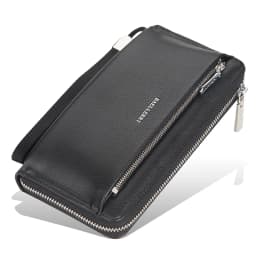 Baellerry New Men's Long Wallet, Portable Wrist Bag, Large Capacity Storage Bag, Perfect Gift for Business Men