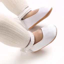 Infant Baby Girls Mary Jane Flats Bow Non-Slip Soft Sole Princess Toddler First Walkers Sneaker Wedding Dress Dancing Shoes