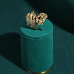Antique Gold Plated Vintage Large Feather Rings High Luxury Palace Rhinestone Wing Retro Jewelry Women Art Deco 2026 Wedding