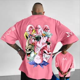 2026 New Dragon Ball Gogeta Gohan Broly Goku Majin Buu Printed Short Sleeve T-shirt Men's and Women's T-shirt Men's Top T-shirt