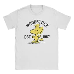 Men Women Snoopy Woodstock T Shirts Cartoon 100% Cotton Clothing Amazing Short Sleeve Round Collar Tees Classic T-Shirts