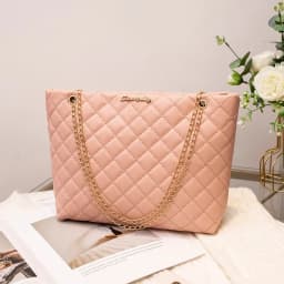 Fashion Sense Diamond Bags Large Bag Chain Bag Women's Large Capacity Shoulder Bag Senior Shoulder Women's Bag niche Soft Solid