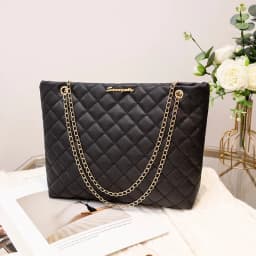 Fashion Sense Diamond Bags Large Bag Chain Bag Women's Large Capacity Shoulder Bag Senior Shoulder Women's Bag niche Soft Solid