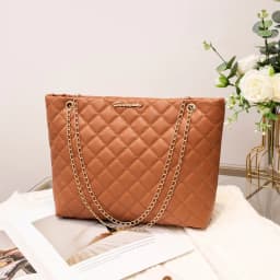Fashion Sense Diamond Bags Large Bag Chain Bag Women's Large Capacity Shoulder Bag Senior Shoulder Women's Bag niche Soft Solid