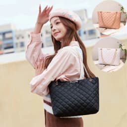 Fashion Sense Diamond Bags Large Bag Chain Bag Women's Large Capacity Shoulder Bag Senior Shoulder Women's Bag niche Soft Solid